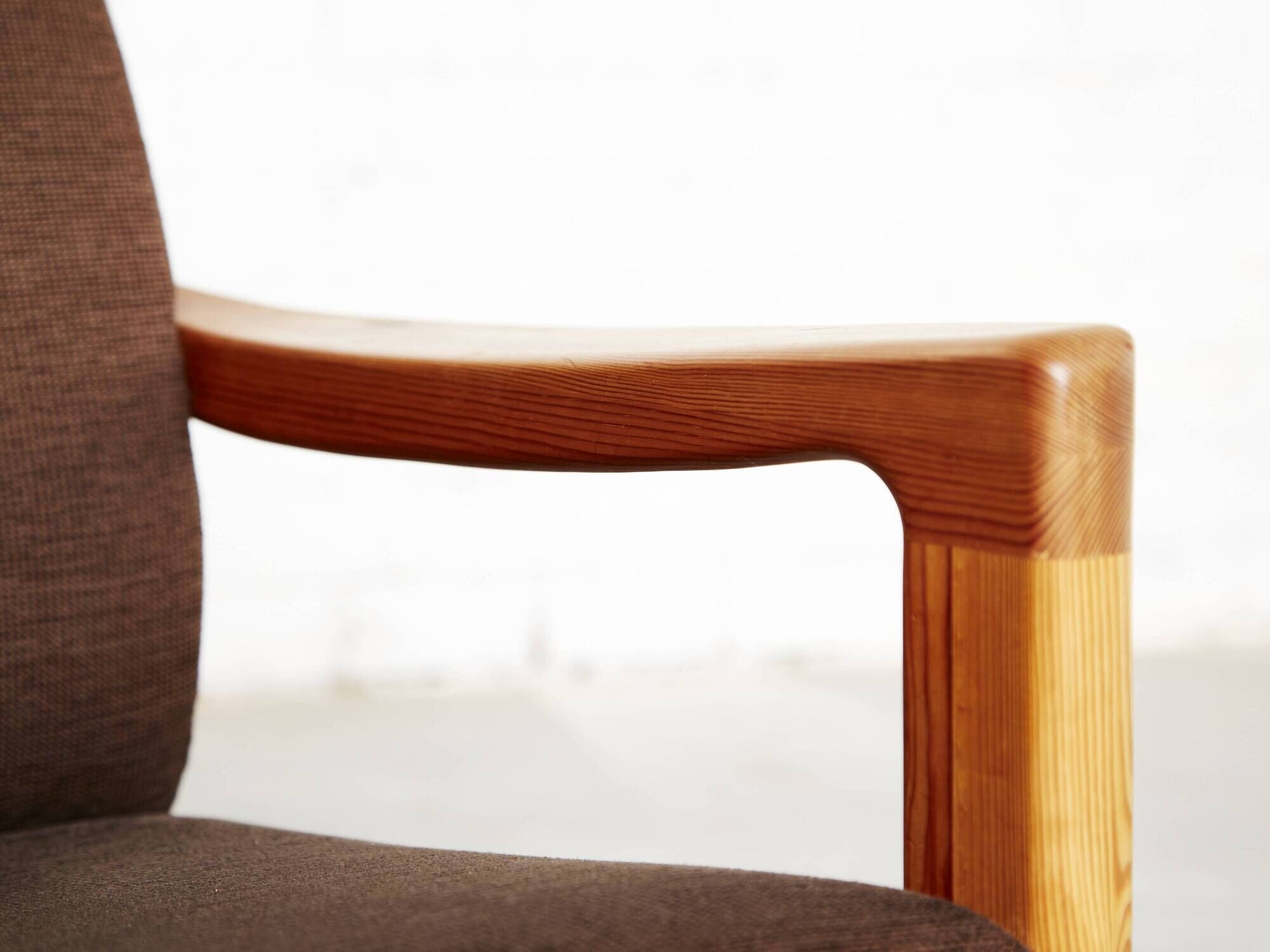 Danish Modern Pine  Armchair & Stool  by C. F. C. Silkeborg