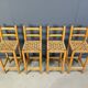 Vintage oak and papercord bar stools, 1960s