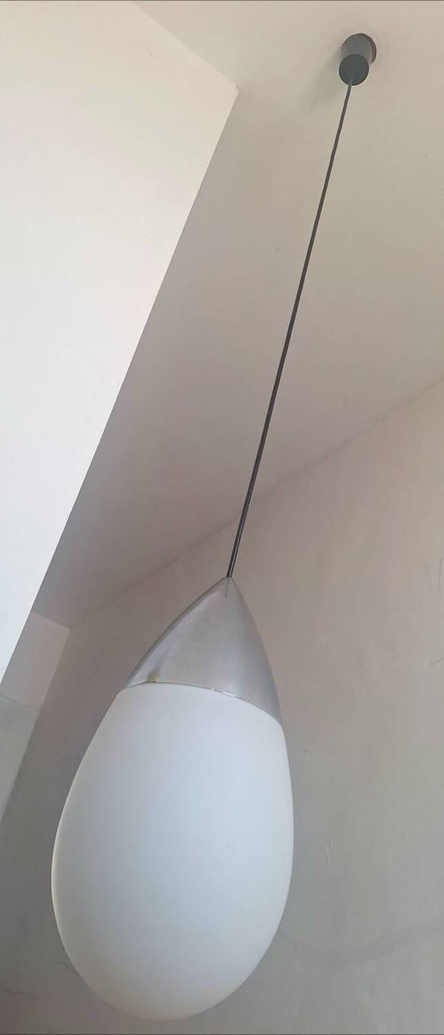 Glashutte Limburg model drop vintage light fixture, designer chandelier, pendant