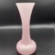 Pink vase in opaline serrated neck