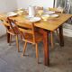 Farmhouse table, in solid oak, chalet style