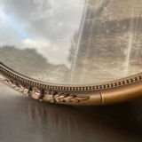 Cadre ovale en bois antique 32 cm x 25 cm