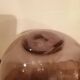 Old glass ball of fishing net marked "LT"