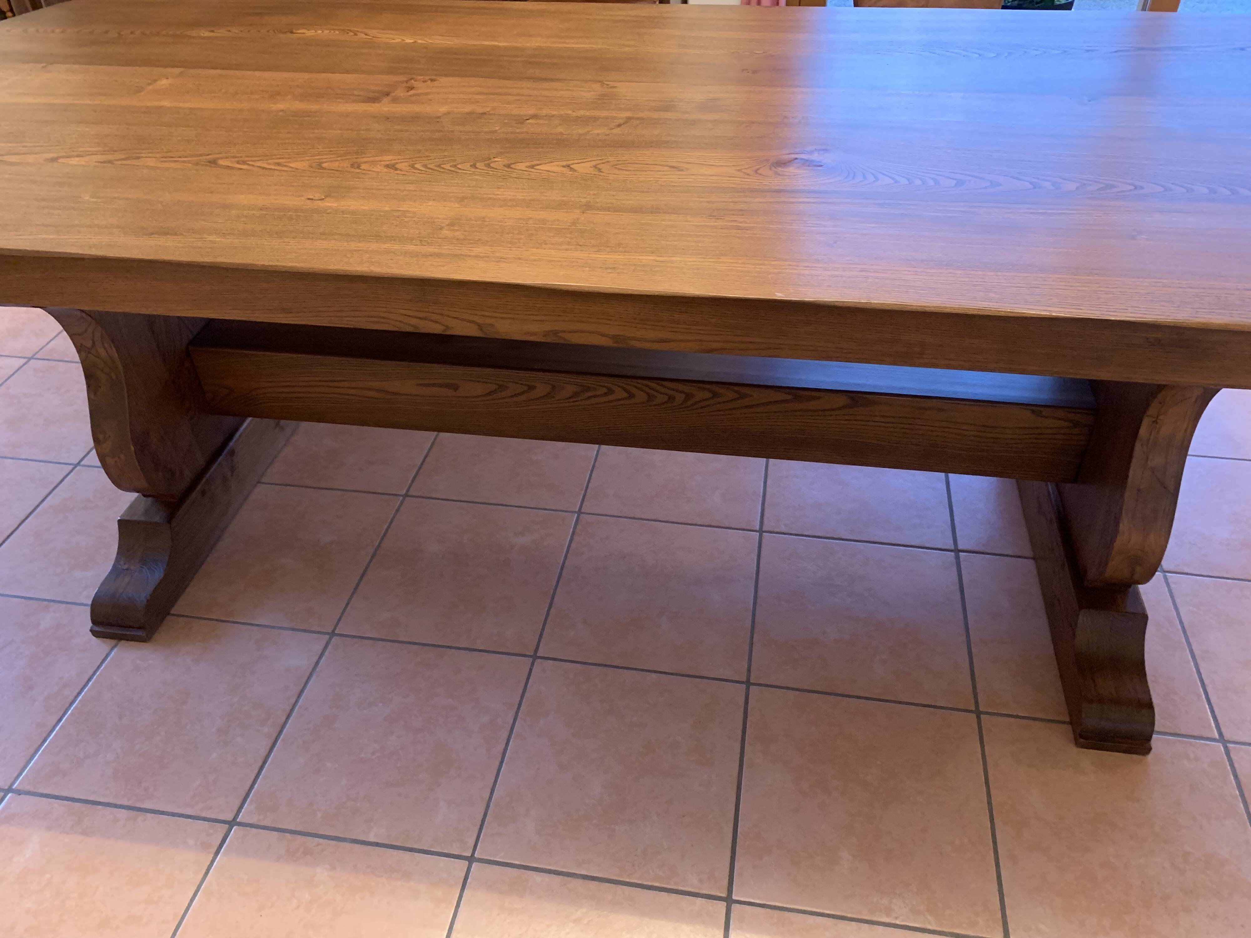 Solid elm table