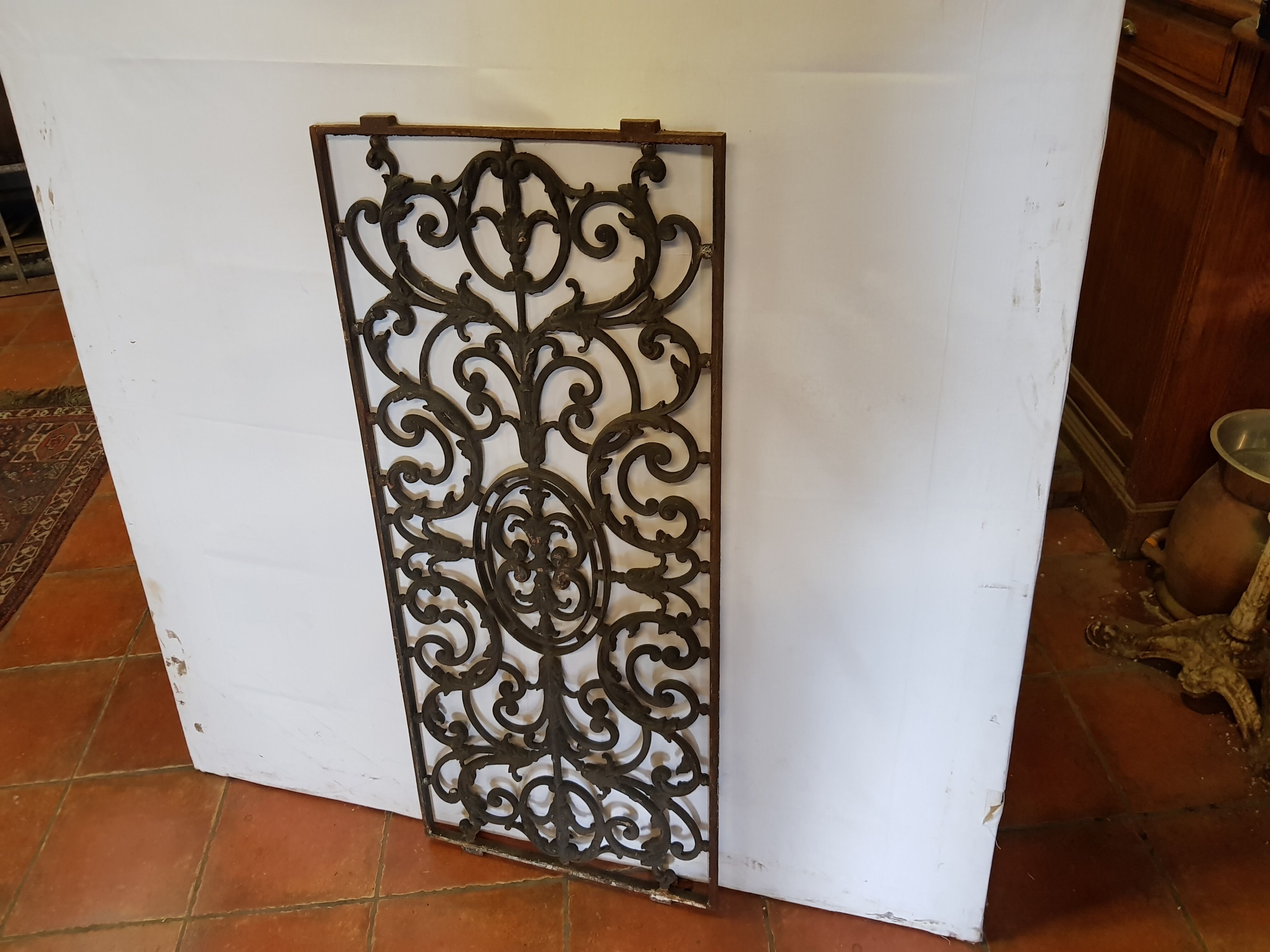 Old cast iron door grille