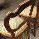 Pair of Louis Philippe walnut/Canage chairs