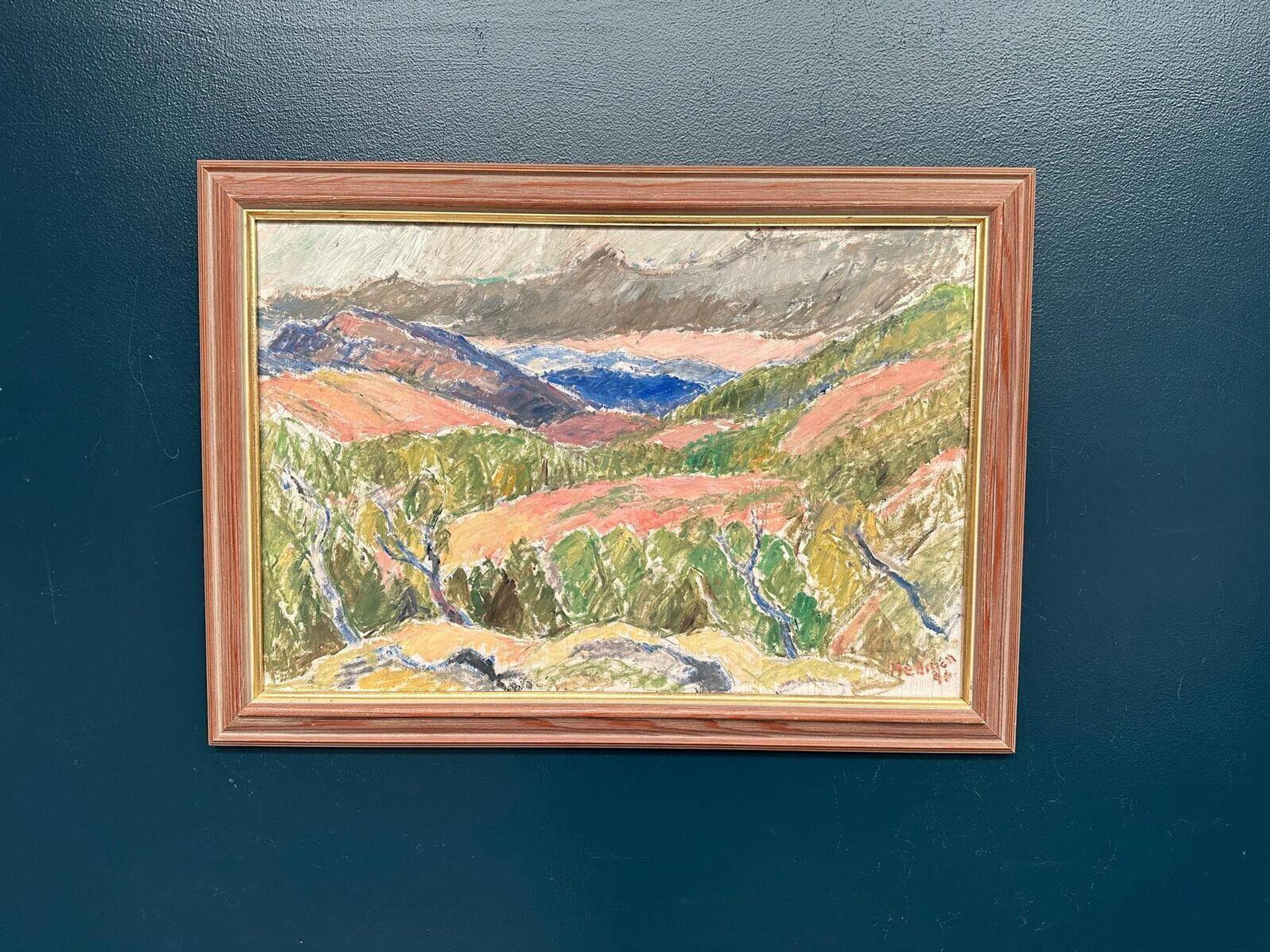 Original Swedish Oil On Panel – Jämtland By John Hedman – Dated 1946