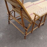 Wicker chaise longue