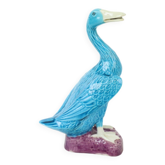 Chinese duck in glazed porcelain 1950s