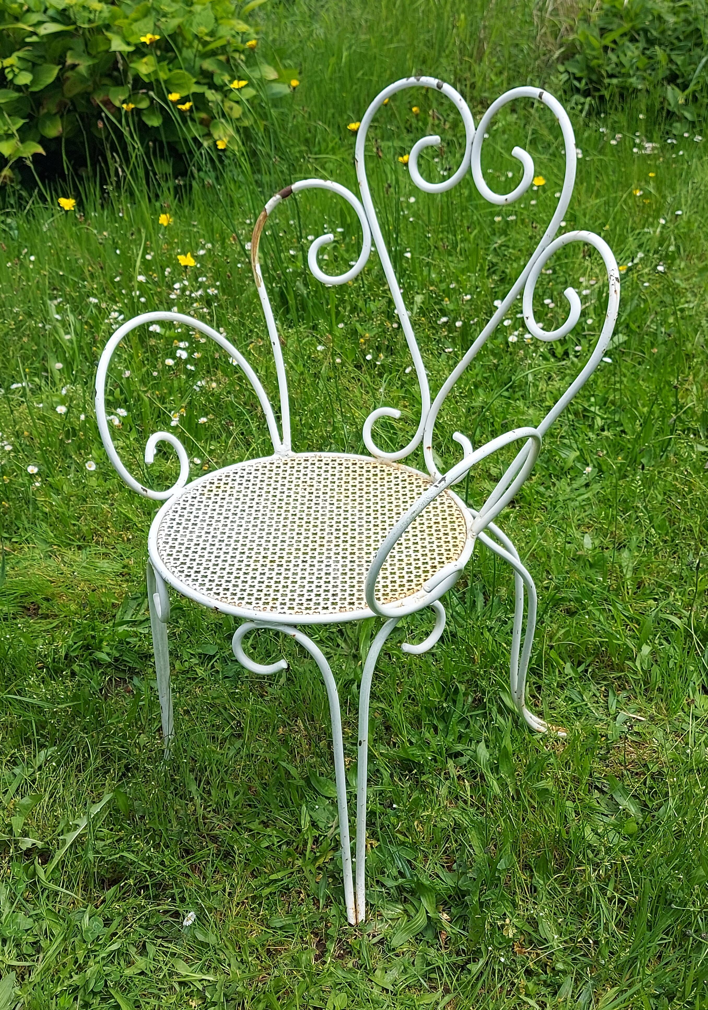 Wrought iron garden furniture circa 1950