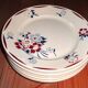 Set of 8 flat plates K and G Lunéville model "Evreux"