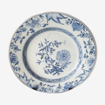 Plate china 18th white blue