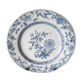 Plate china 18th white blue