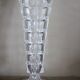 Vintage cut glass pedestal vase