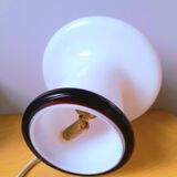 Lampe champignon en verre soufflé de Murano vintage blanc