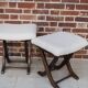2 vintage folding footrests