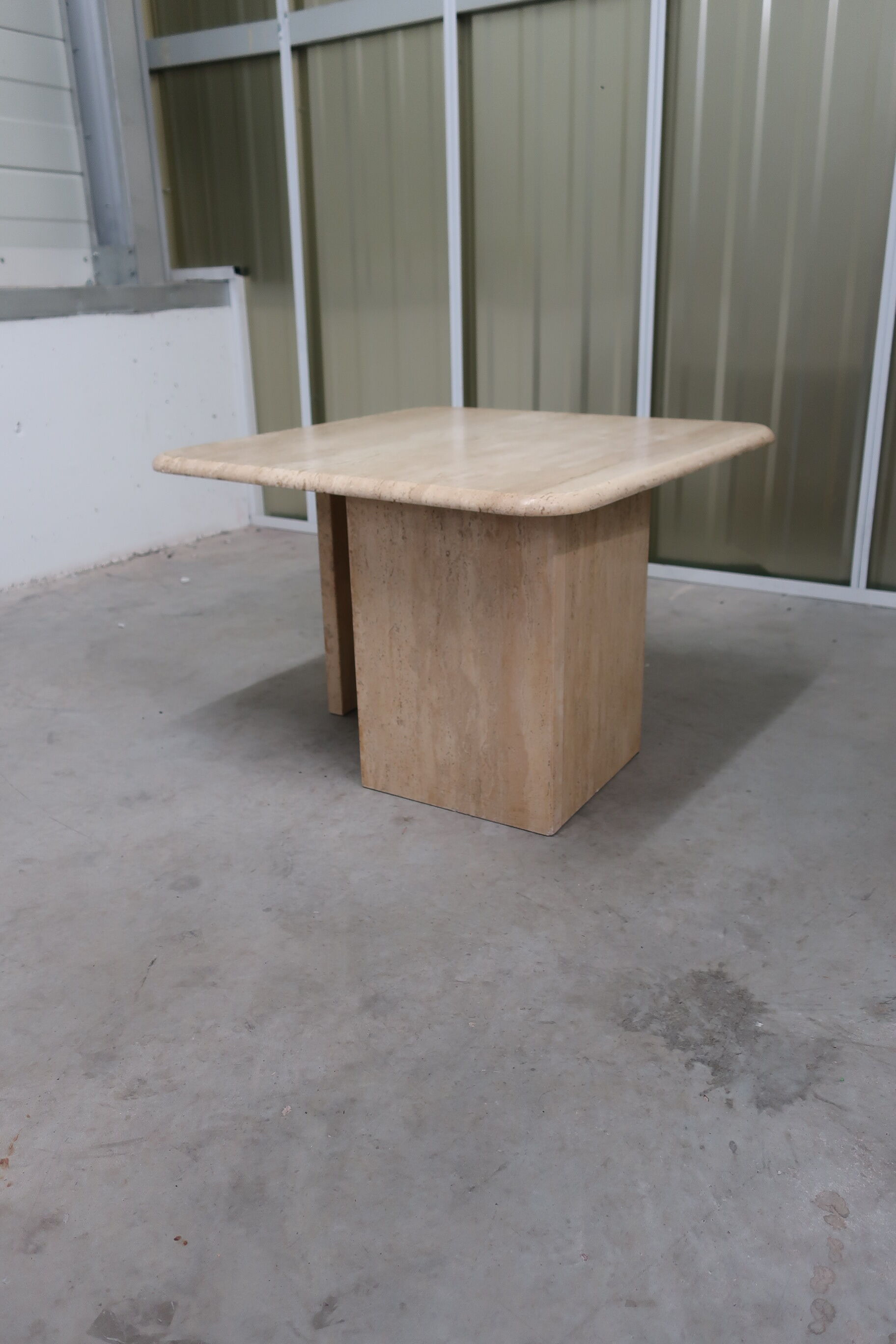 Travertine square coffee table 70/80