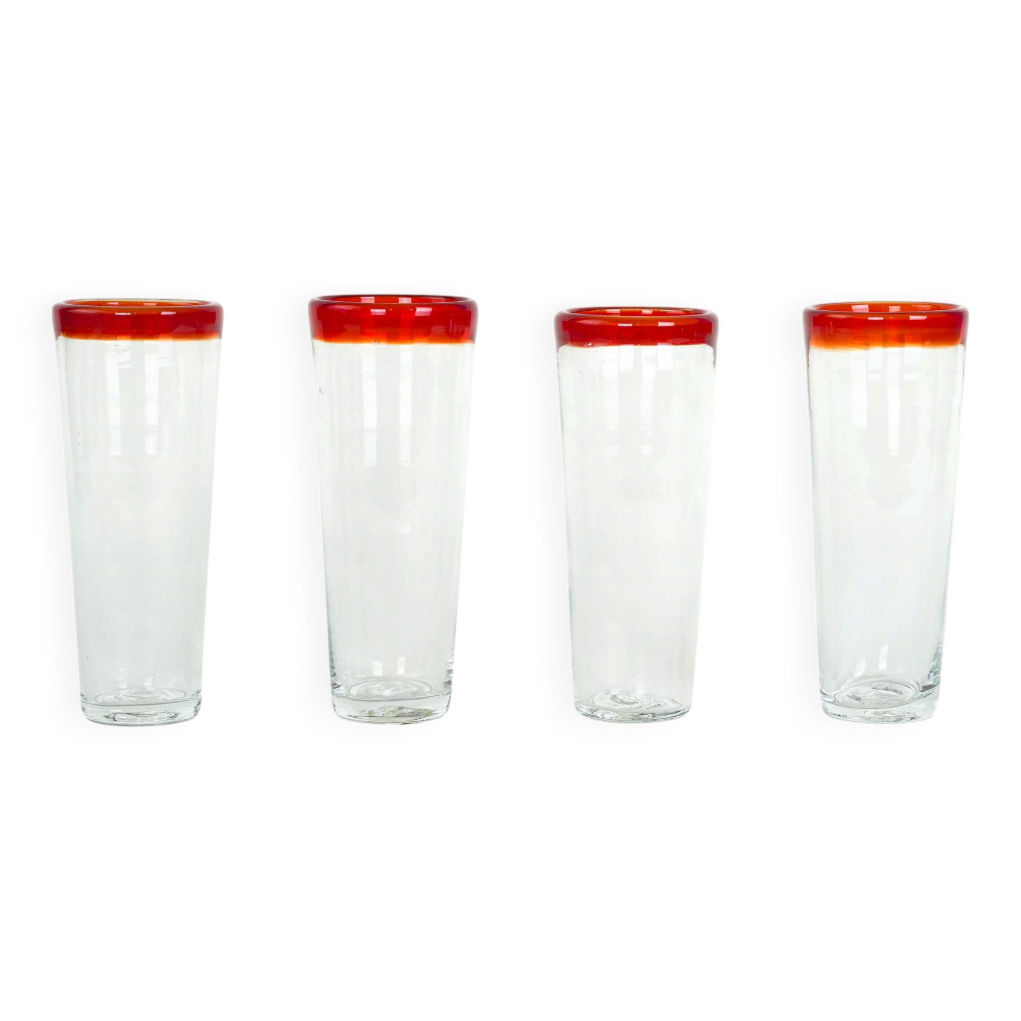 Set of four glasses, Italian design, 1970s, made in Italy