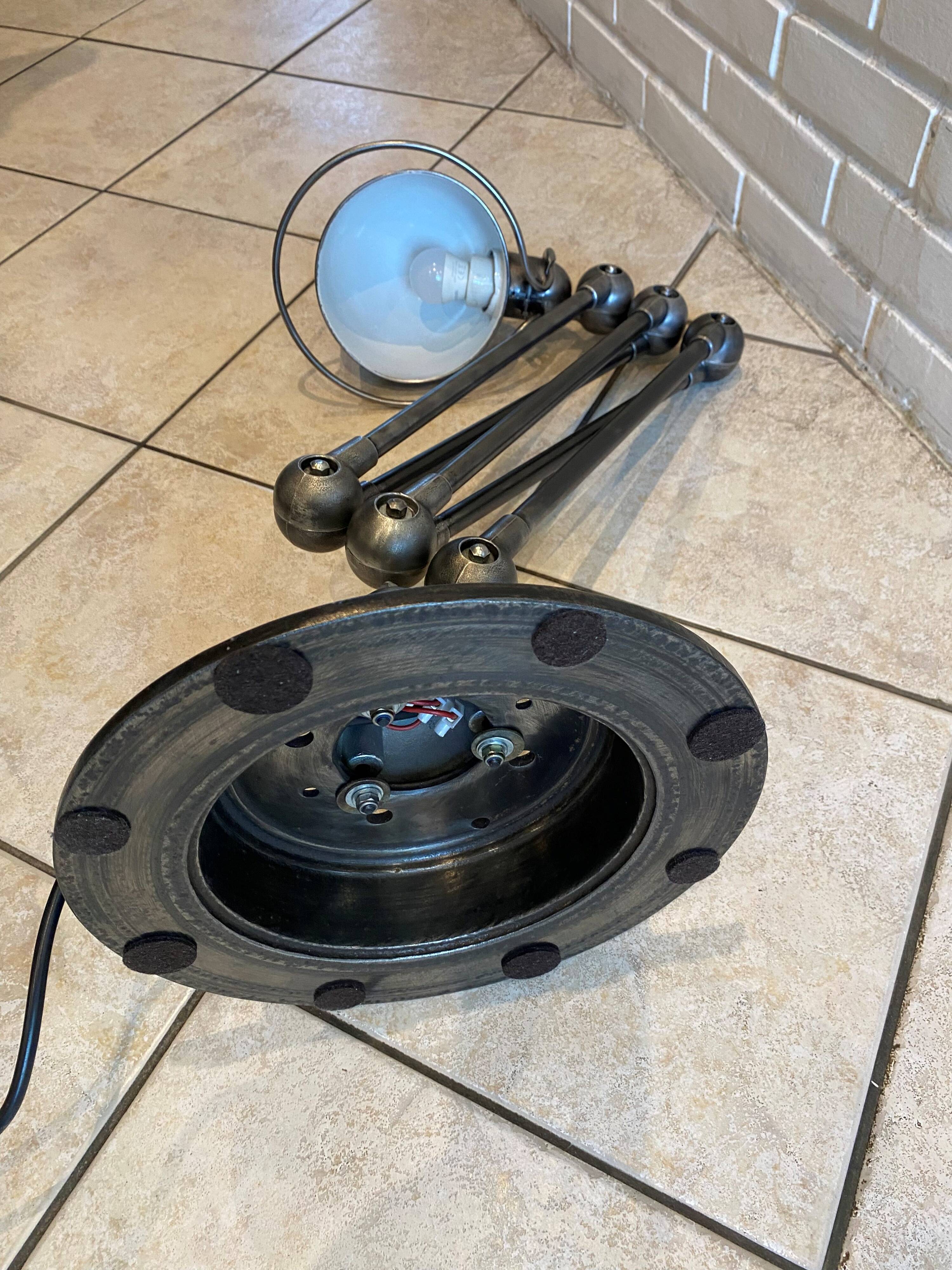 Jielde floor lamp with 5 arms, 40cm, vintage industrial graphite.