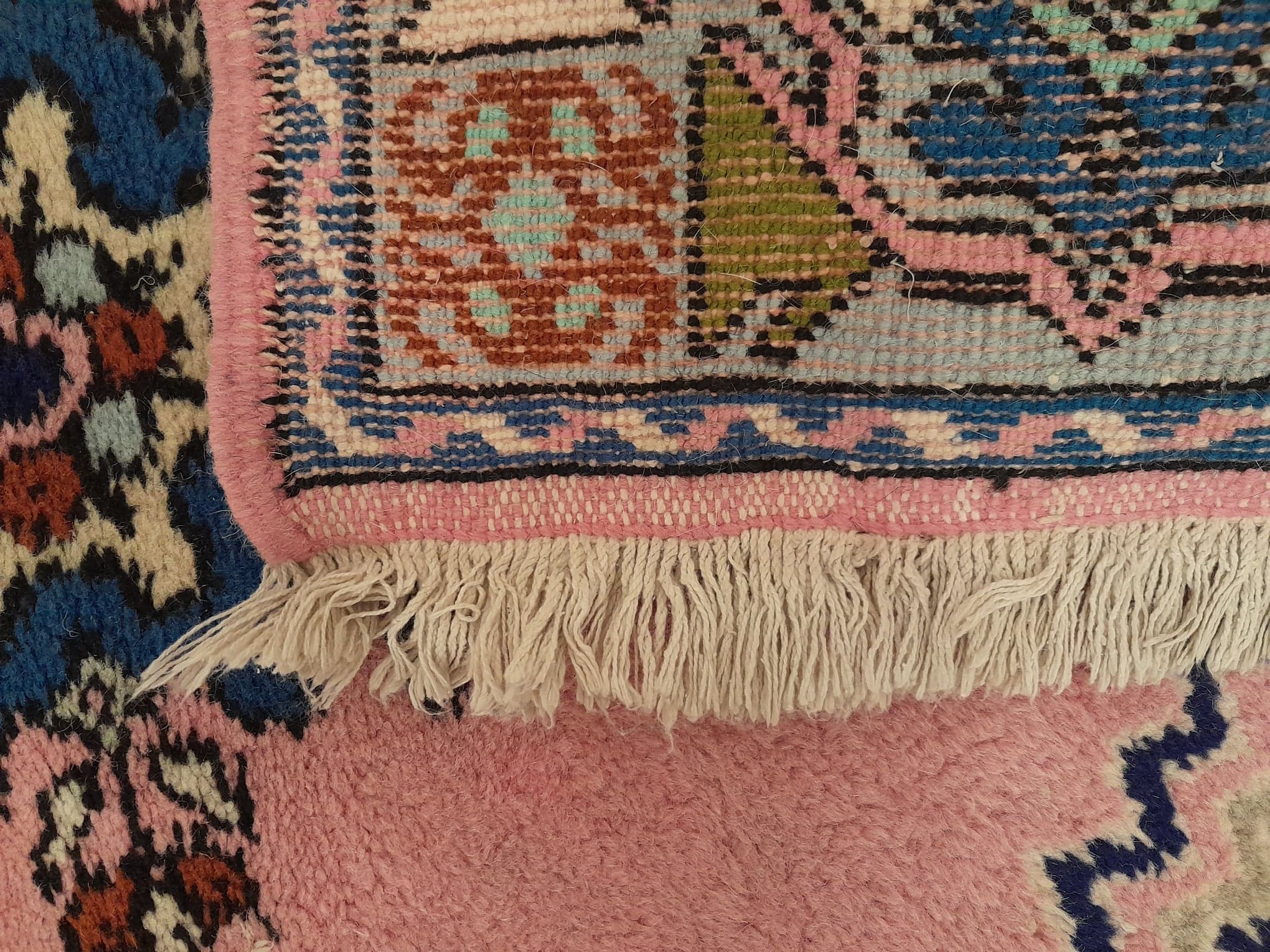 Set of 2 Berber carpets handmade bed descents