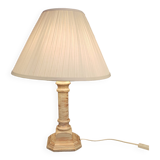 Metal table lamp and pleated lampshade