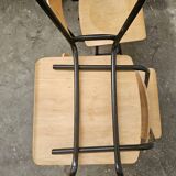 Lot of 6 bistro chairs from the 1980s