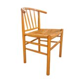 Set of six Scandinavian chairs, in natural wood and rope, Erik Ole Jorgensen, Kvist publisher