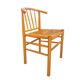 Set of six Scandinavian chairs, in natural wood and rope, Erik Ole Jorgensen, Kvist publisher