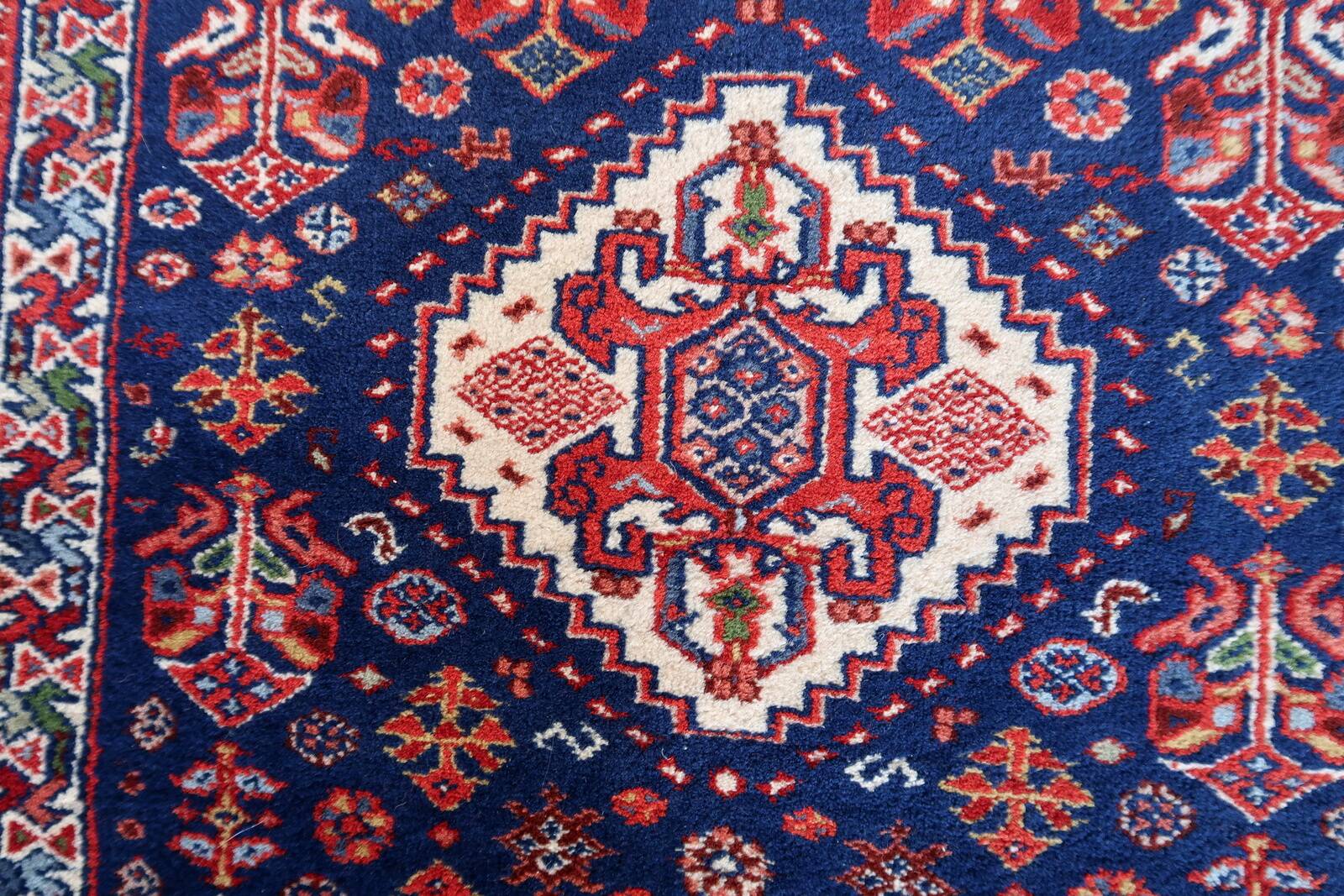 Tapis Vintage Indien Tabriz Fait Main en Laine – Années 1970 – 65 x 168 cm