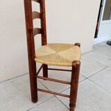 vintage straw chair GEORGES ROBERT