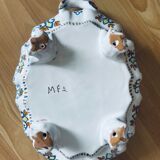 Tureen with top, earthenware decorated Rouen