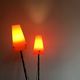 Vintage three-way two-light floor lamp