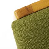 Vintage Scandinavian Oak Chair, 1970s, Norwegian Design, Newly Upholstered