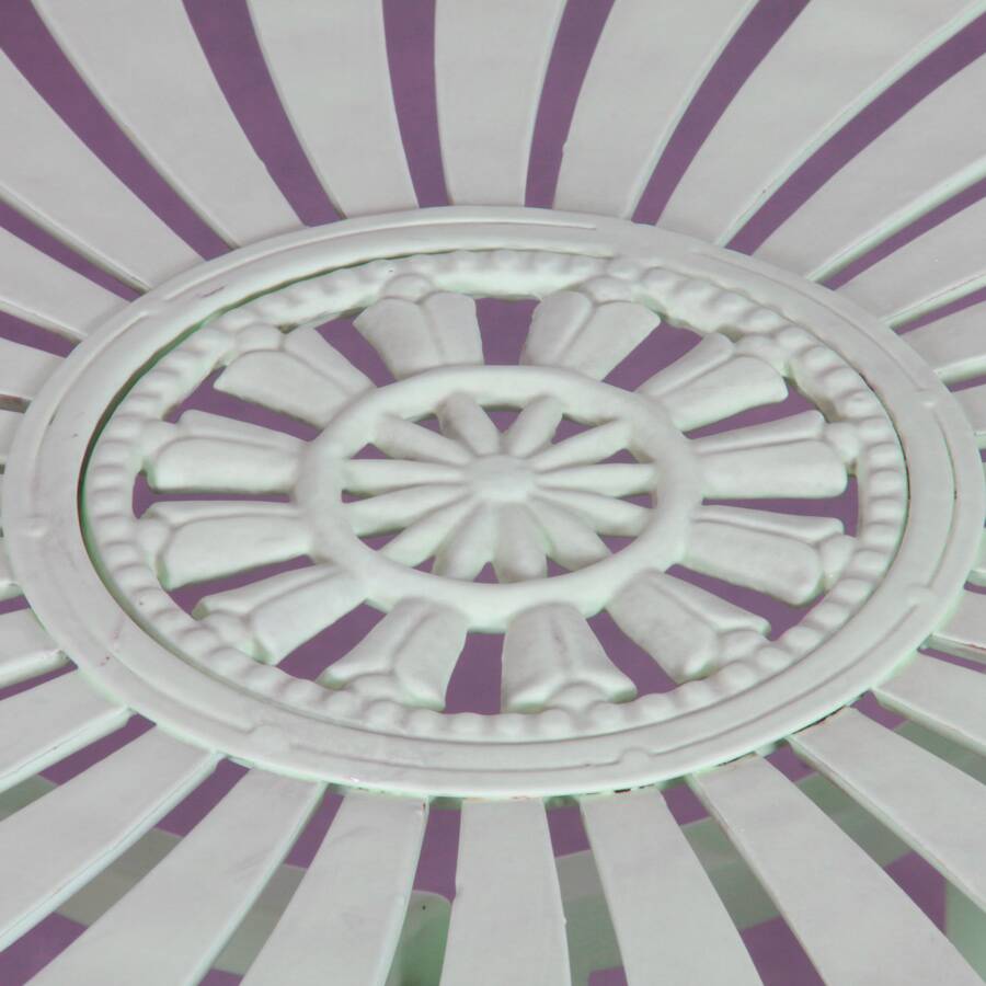 Table ronde de jardin en métal, 1990