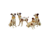 Series of ceramic dogs from Desvres