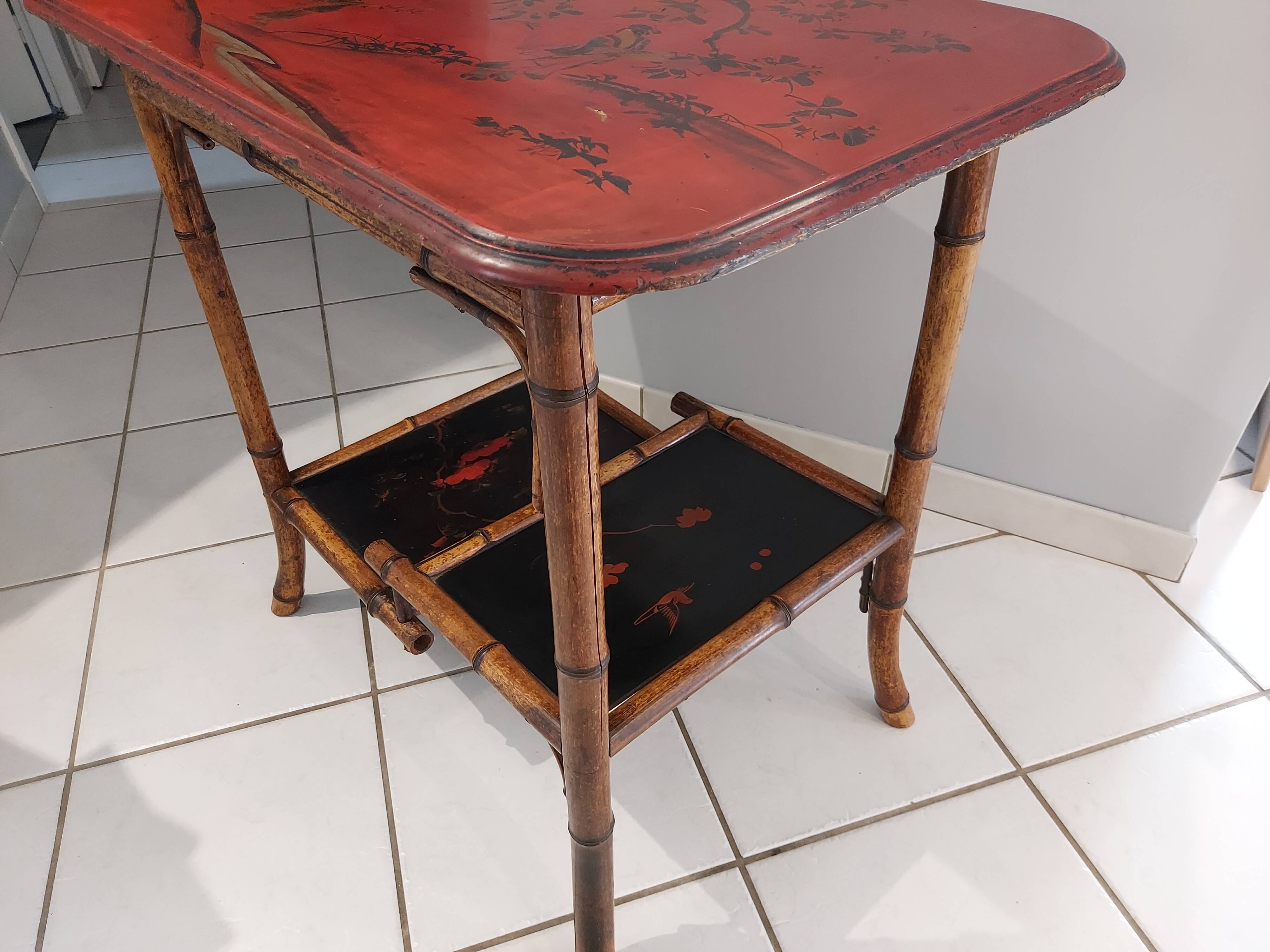 Table served Bamboo by Perret & Vibert late NINETEENTH