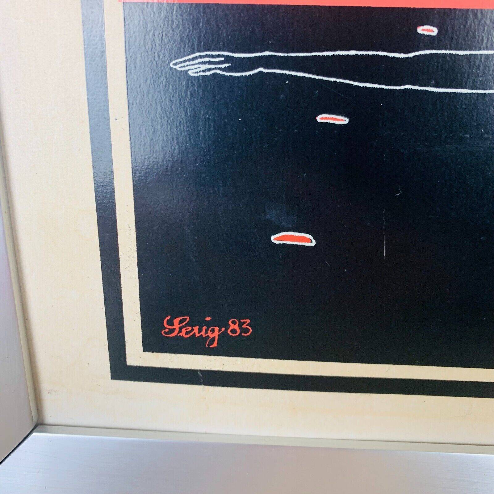 Nude silkscreen painting from the 80s