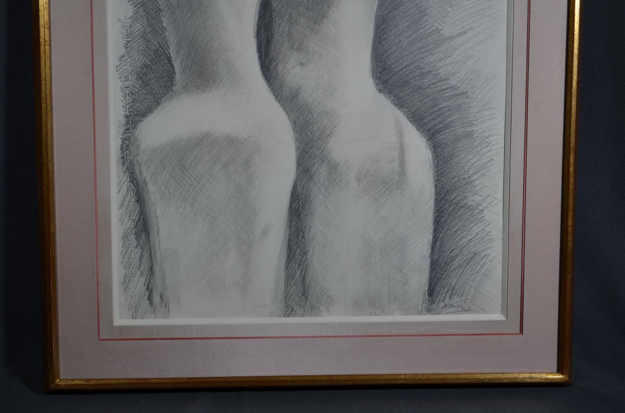 Gérard Ramon, sculptural forms, pencil drawing