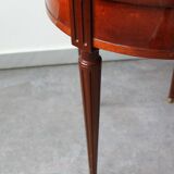 Side table-pedestal table in mahogany and marble, Empire style.