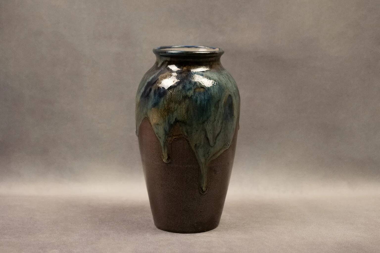 Glazed stoneware vase by Michel & Denise Pointu - Puisaye stoneware, 1950s