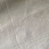 3 white tea towels in damask cotton thread with BN monogram.