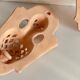 Pair of terracotta wall candle holders