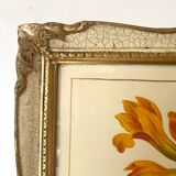 Framed fleur-de-lis botanical plate
