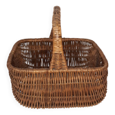 Panier vintage en rotin tressé