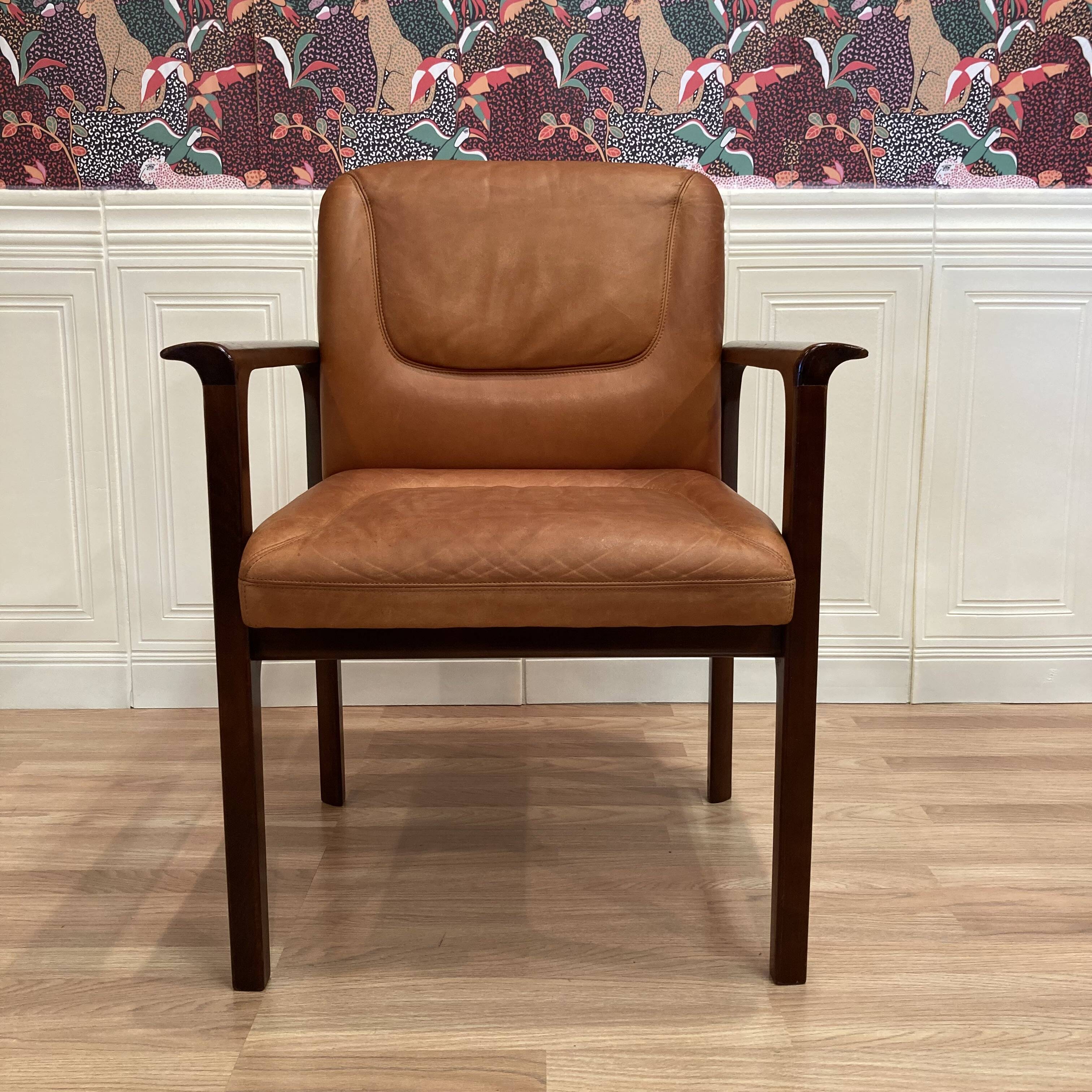 1960s design leather armchair.
