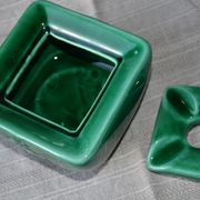Cendrier/vide poche céramique verte Proceram Provence