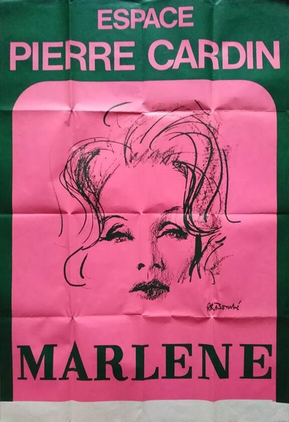 Original poster Marlenedietrich Cardin mouth