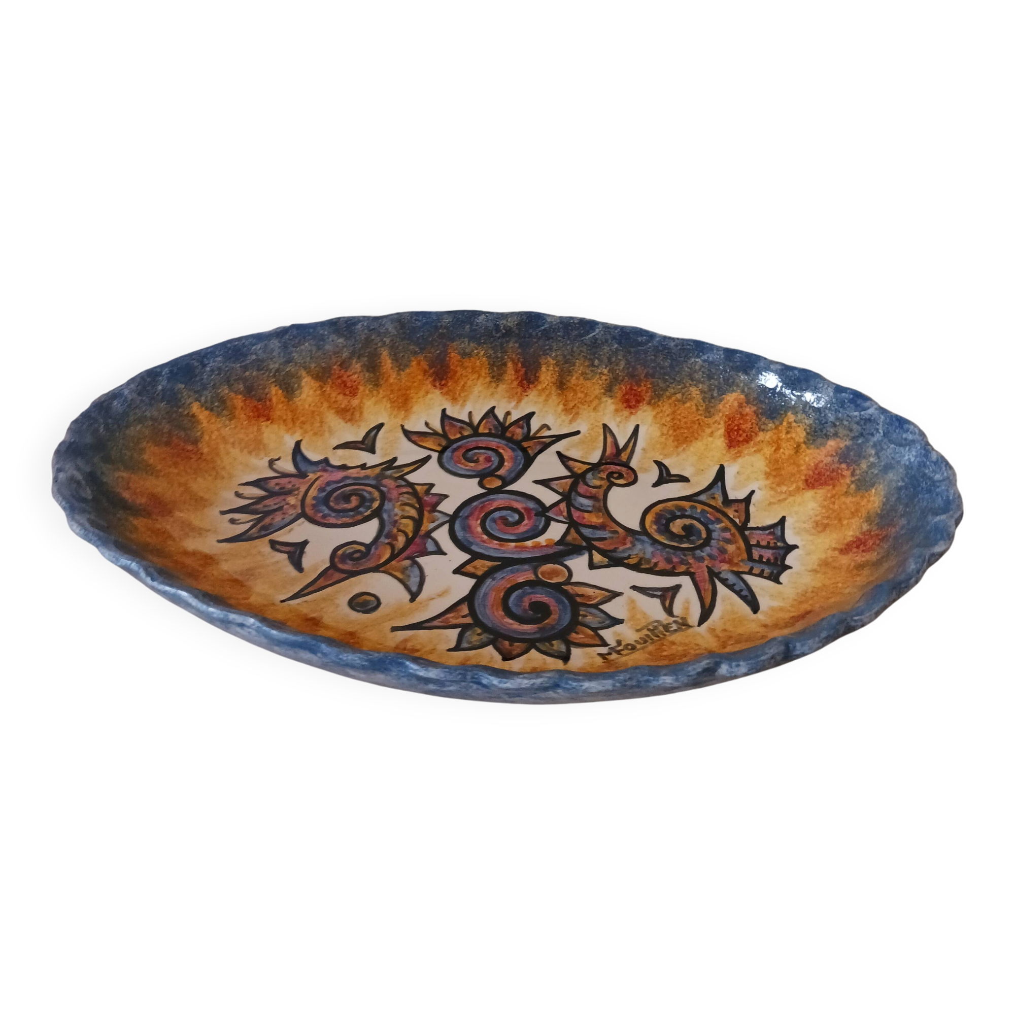 Earthenware plate by Paul Fouillen.