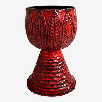 Vase fleurs du milieu du siècle, Bay Keramik 42-40, poterie ouest-allemande
