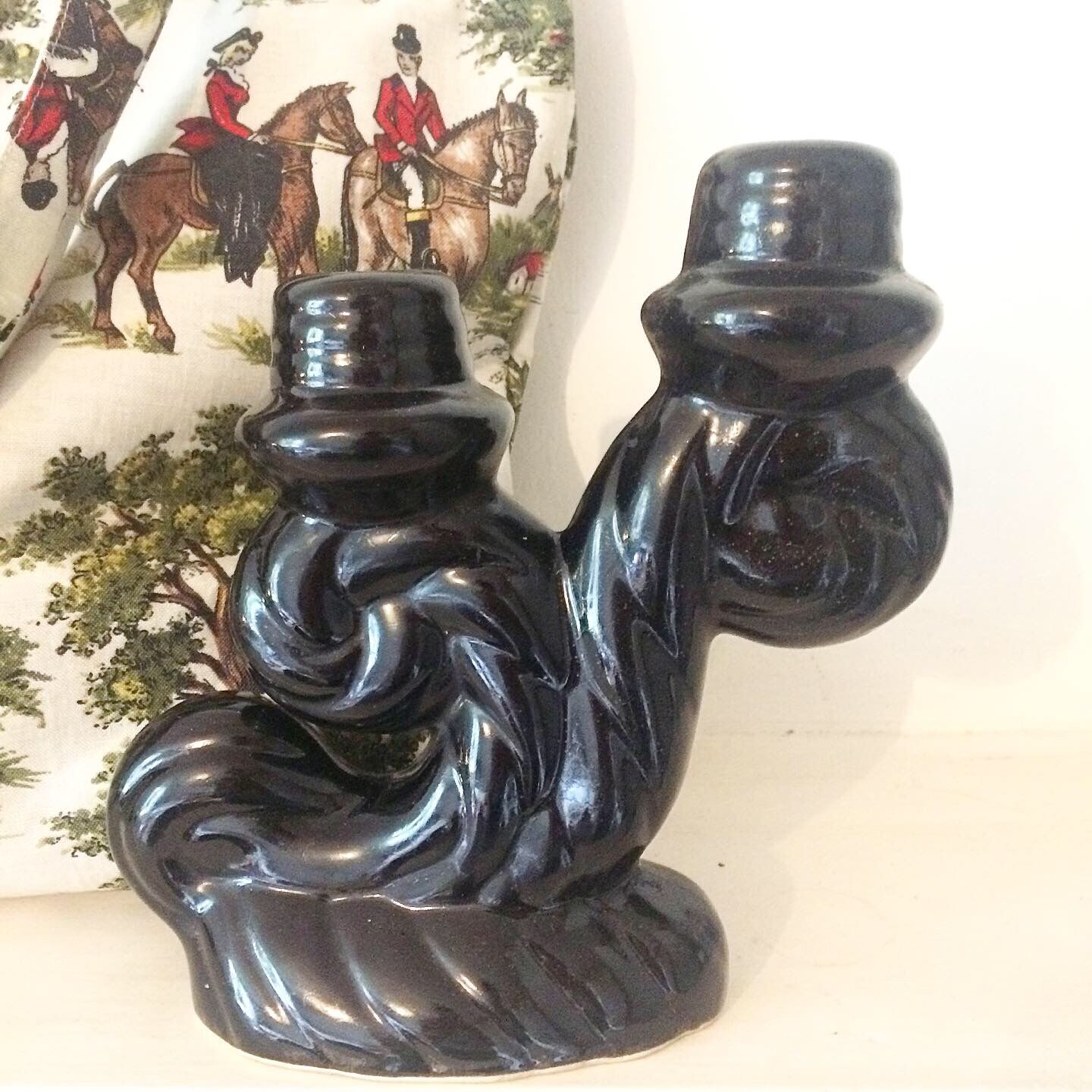 Vallauris ceramic candlestick lamp bases